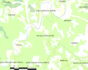 Poziția localității Peyzac-le-Moustier