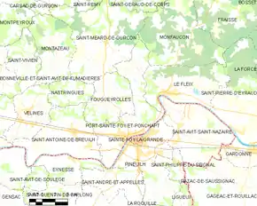 Poziția localității Port-Sainte-Foy-et-Ponchapt