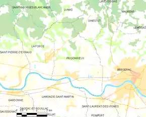 Poziția localității Prigonrieux