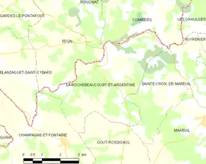 Poziția localității La Rochebeaucourt-et-Argentine