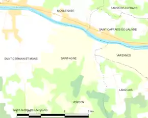 Poziția localității Saint-Agne