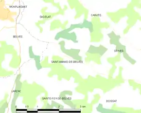 Poziția localității Saint-Amand-de-Belvès