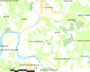 Poziția localității Saint-Chamassy