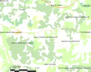 Poziția localității Saint-Crépin-d'Auberoche