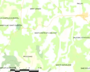 Poziția localității Saint-Crépin-et-Carlucet