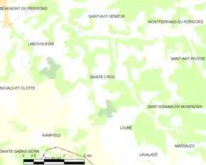 Poziția localității Sainte-Croix