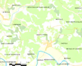 Poziția localității Saint-Cyprien
