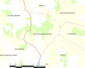 Poziția localității Sainte-Eulalie-d'Eymet