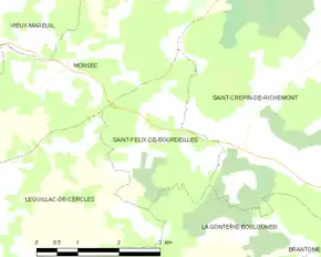 Poziția localității Saint-Félix-de-Bourdeilles