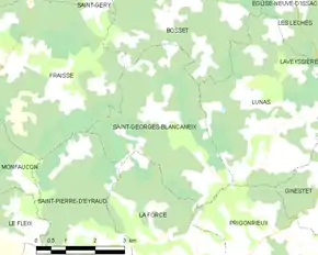 Poziția localității Saint-Georges-Blancaneix