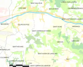 Poziția localității Saint-Germain-et-Mons