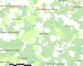 Poziția localității Saint-Géry