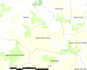 Poziția localității Sainte-Innocence