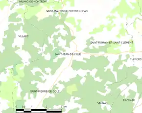 Poziția localității Saint-Jean-de-Côle