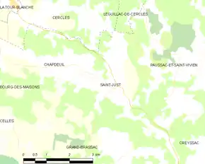 Poziția localității Saint-Just