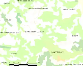 Poziția localității Saint-Laurent-la-Vallée