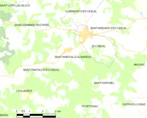 Poziția localității Saint-Martial-d'Albarède