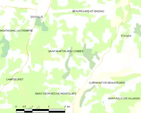 Poziția localității Saint-Martin-des-Combes