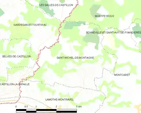 Poziția localității Saint-Michel-de-Montaigne