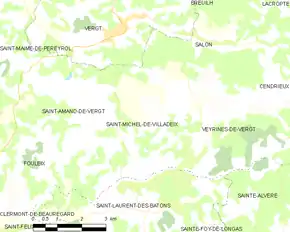 Poziția localității Saint-Michel-de-Villadeix