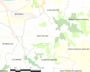 Poziția localității Saint-Nexans