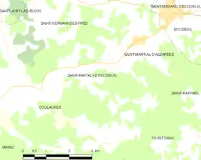 Poziția localității Saint-Pantaly-d'Excideuil