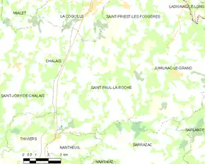 Poziția localității Saint-Paul-la-Roche