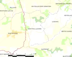 Poziția localității Saint-Paul-Lizonne