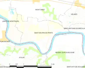 Poziția localității Saint-Seurin-de-Prats