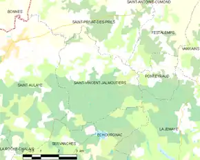 Poziția localității Saint-Vincent-Jalmoutiers