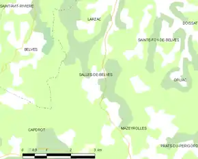 Poziția localității Salles-de-Belvès
