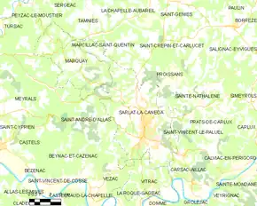 Poziția localității Sarlat-la-Canéda