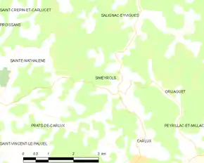 Poziția localității Simeyrols