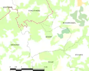 Poziția localității Soudat