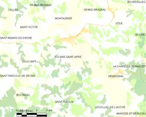 Poziția localității Tocane-Saint-Apre