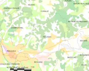 Poziția localității Trélissac