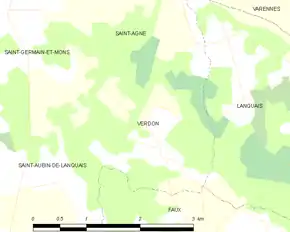 Poziția localității Verdon
