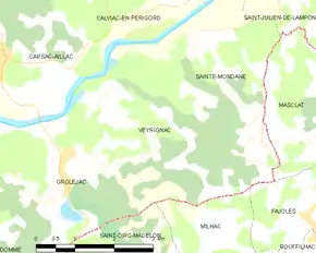 Poziția localității Veyrignac