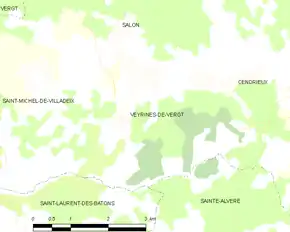 Poziția localității Veyrines-de-Vergt