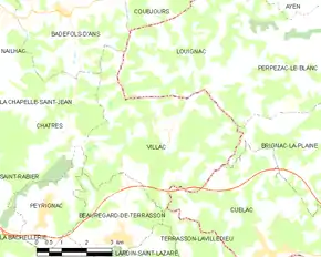Poziția localității Villac