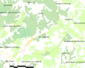 Poziția localității Villamblard