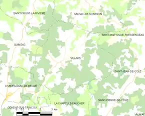 Poziția localității Villars