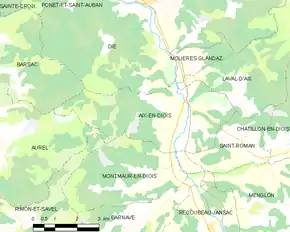 Poziția localității Aix-en-Diois