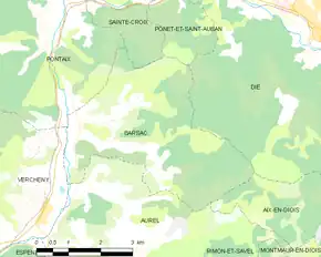 Poziția localității Barsac