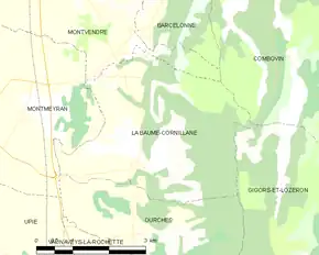 Poziția localității La Baume-Cornillane