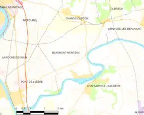 Poziția localității Beaumont-Monteux