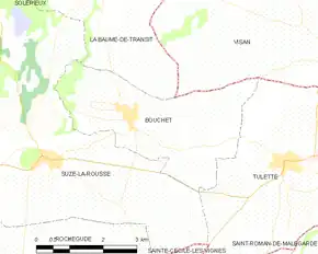 Poziția localității Bouchet