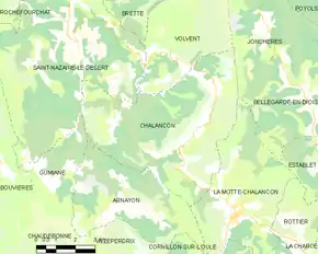 Poziția localității Chalancon