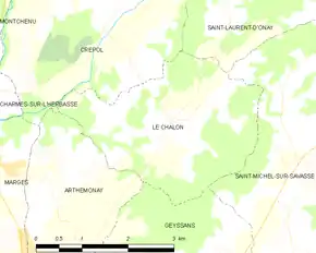 Poziția localității Le Chalon