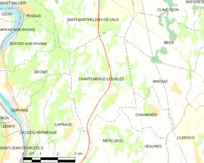 Poziția localității Chantemerle-les-Blés